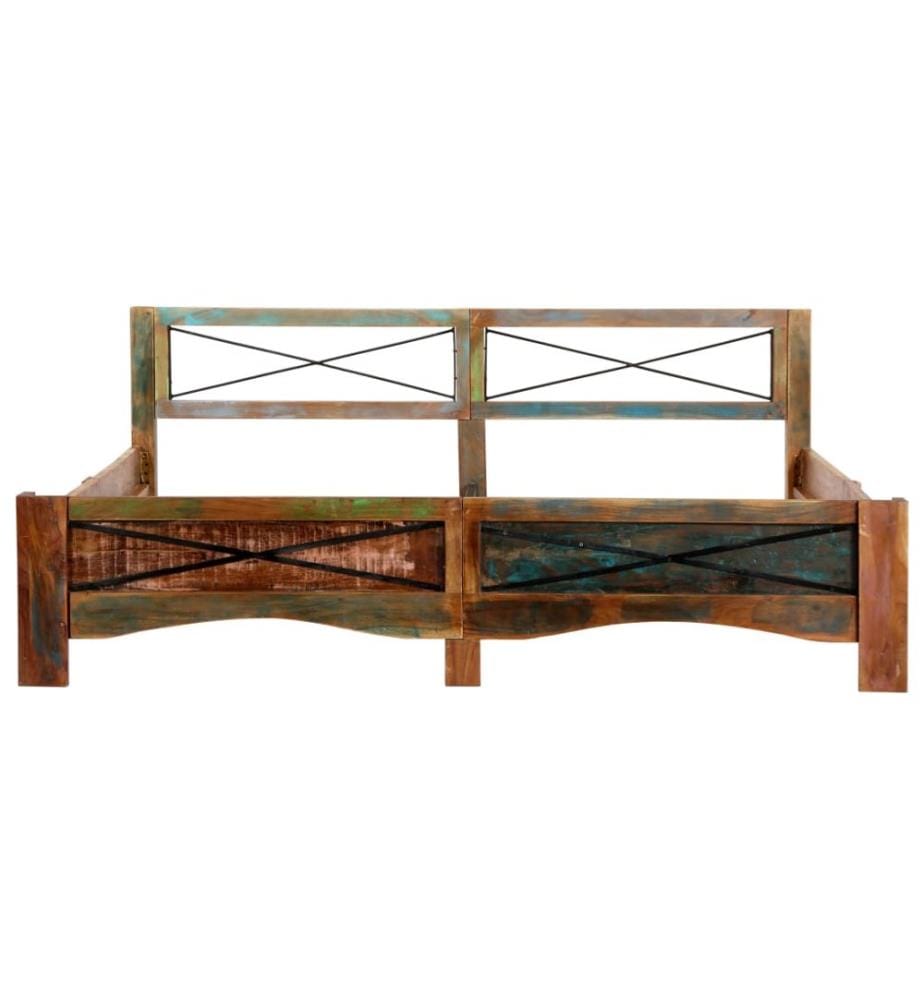 Cadre de lit sans matelas Bois de récupération massif 180x200cm
