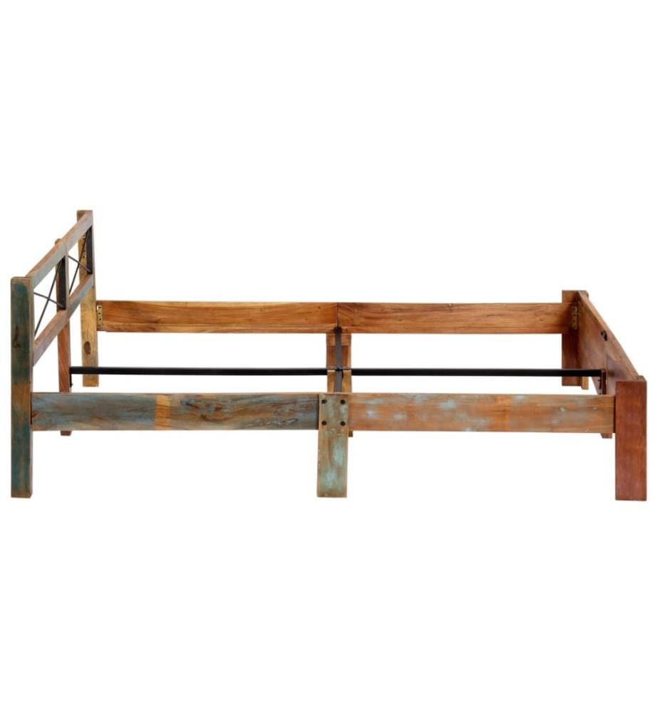 Cadre de lit sans matelas Bois de récupération massif 180x200cm
