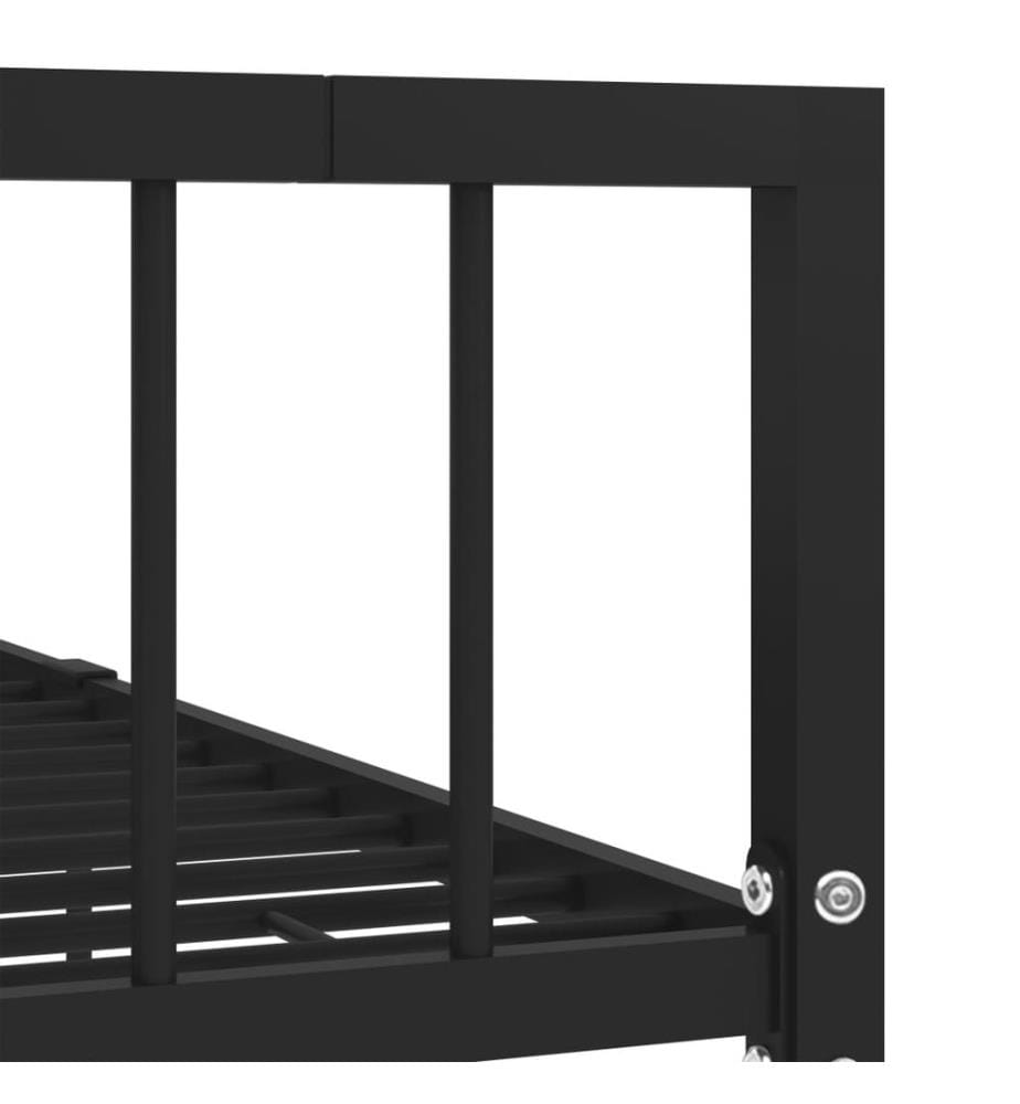 Bettgestell Schwarz Metall 140×200 cm
