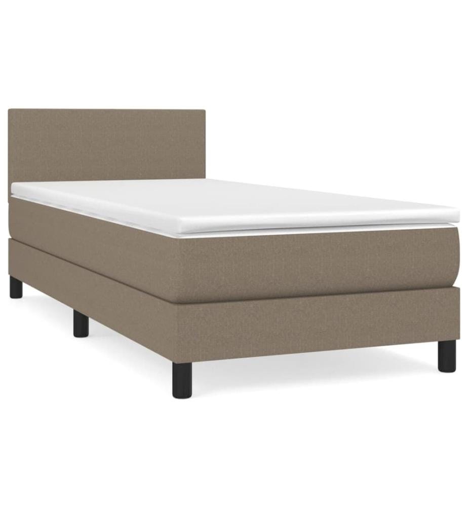 Boxspringbett mit Matratze Taupe 90x190 cm Stoff