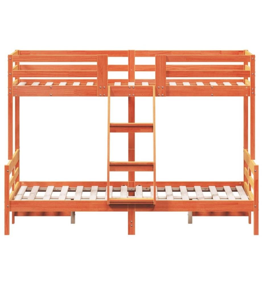 Lit superposé sans matelas 90x200/120x200 cm bois massif
