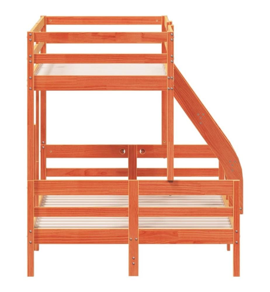 Lit superposé sans matelas 90x200/120x200 cm bois massif