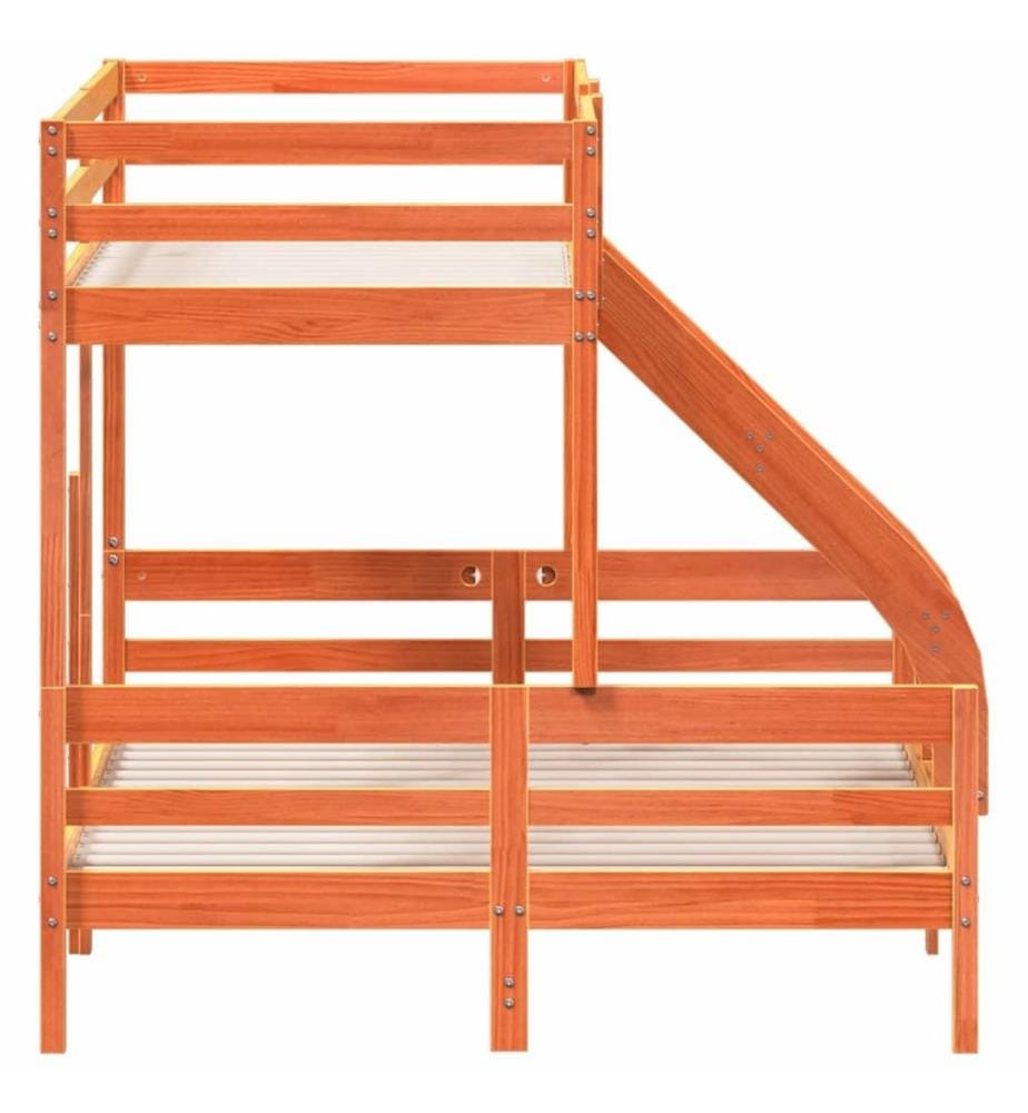 Lit superposé sans matelas 90x200/140x200 cm bois massif