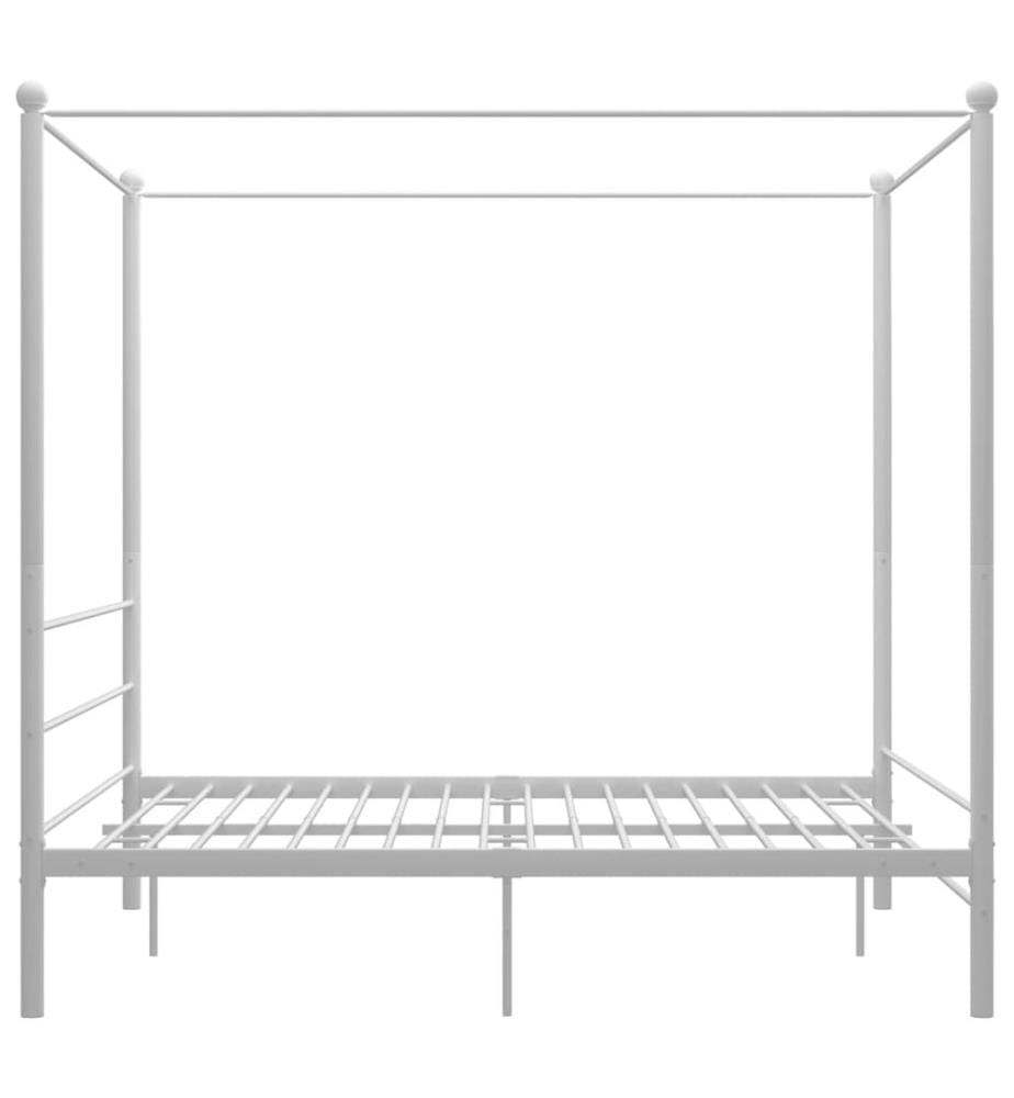 Himmelbett Weiss Metall 160x200 cm