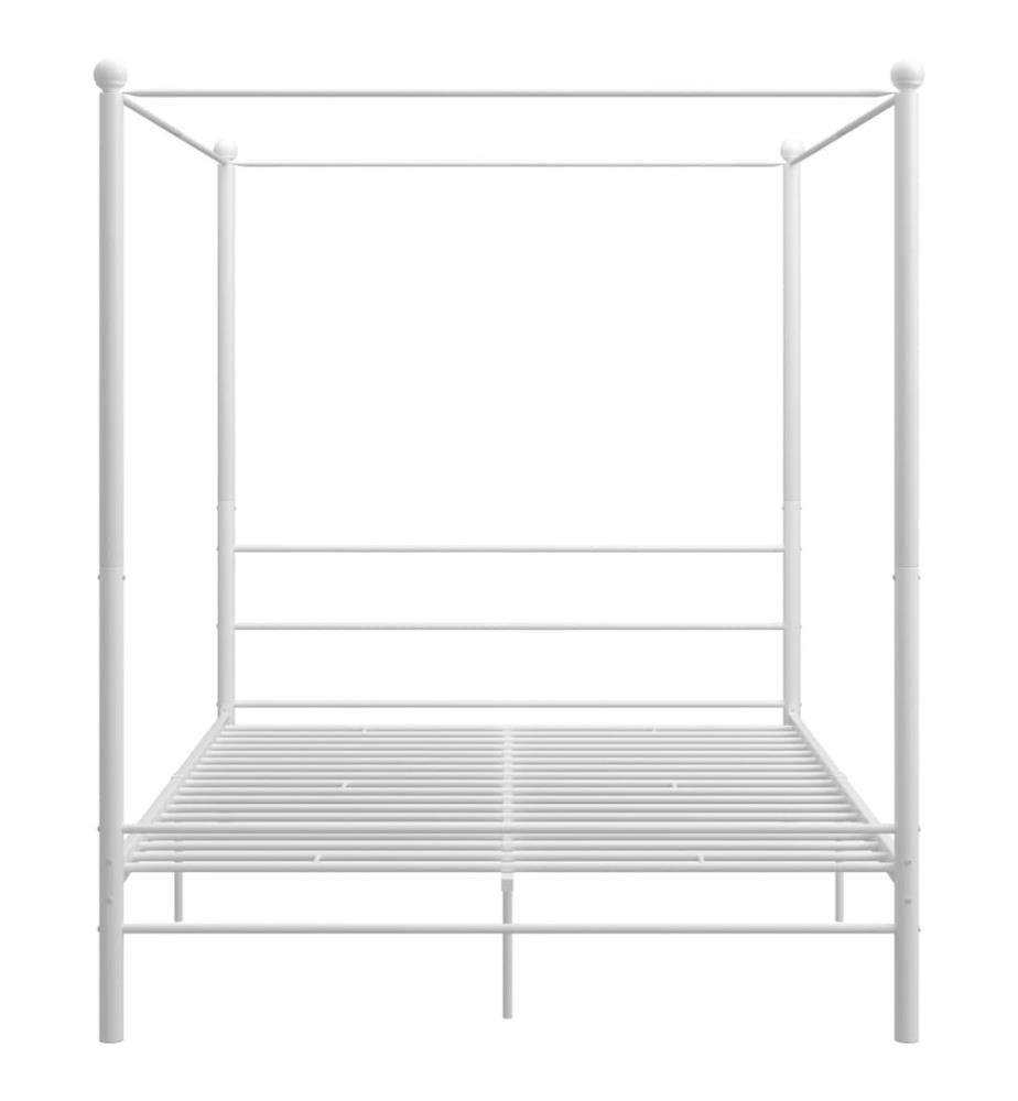 Himmelbett Weiss Metall 160x200 cm