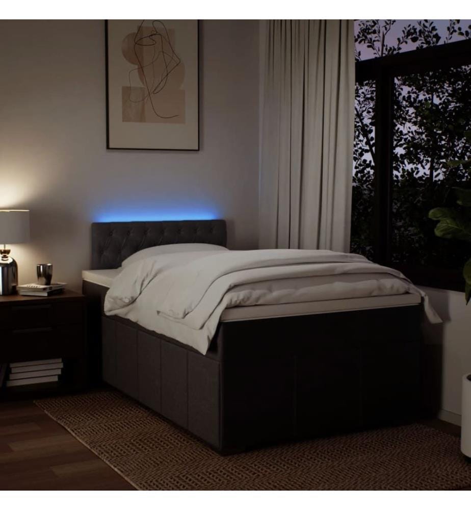 Boxspringbett mit Matratze Dunkelbraun 120x190 cm Stoff