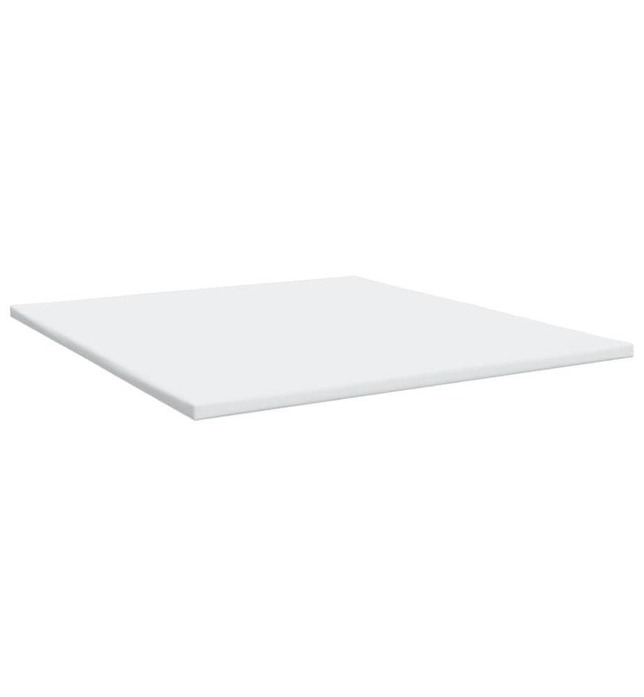 Boxspringbett mit Matratze Weiss 200x200 cm Kunstleder