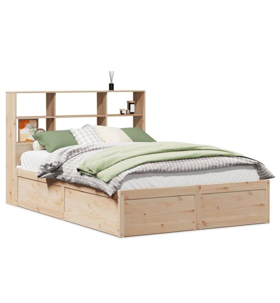 Cadre de lit sans matelas 140x200 cm bois massif de pin