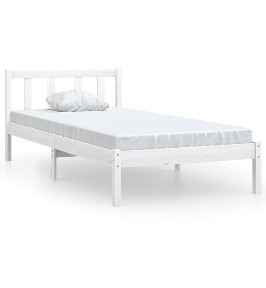 Massivholzbett Weiss Kiefer 90x200 cm