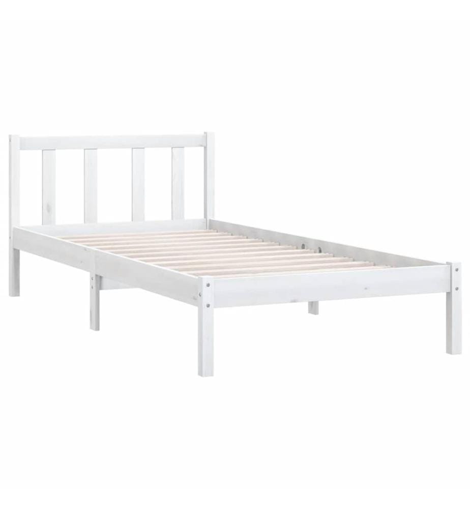 Massivholzbett Weiss Kiefer 90x200 cm