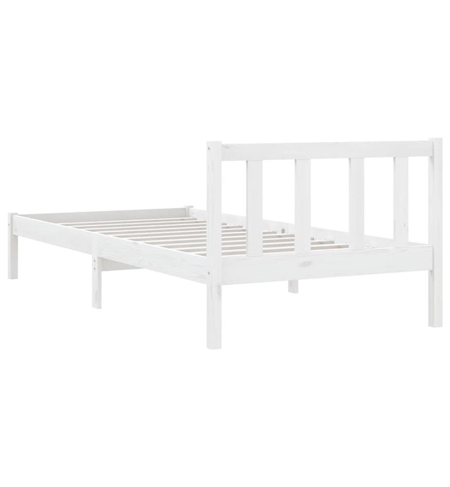 Massivholzbett Weiss Kiefer 90x200 cm