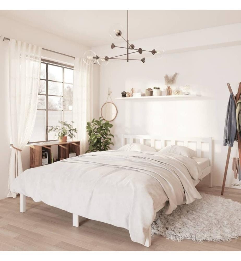 Massivholzbett Weiss Kiefer 120x200 cm