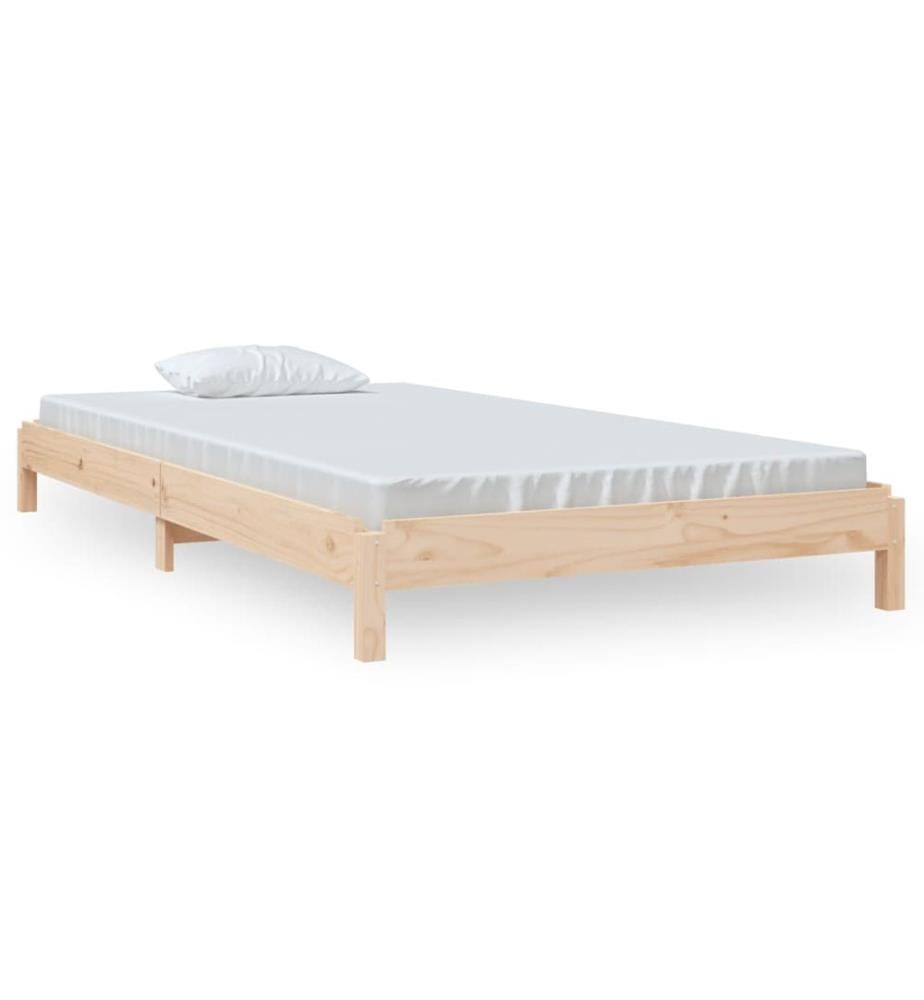 Lit empilable sans matelas 100x200 cm bois massif de pin