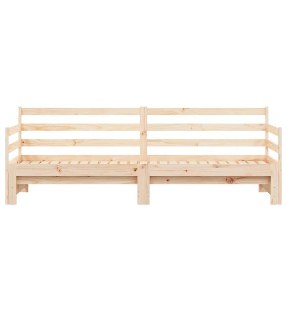Lit de jour et lit gigogne sans matelas 90x200 cm bois massif