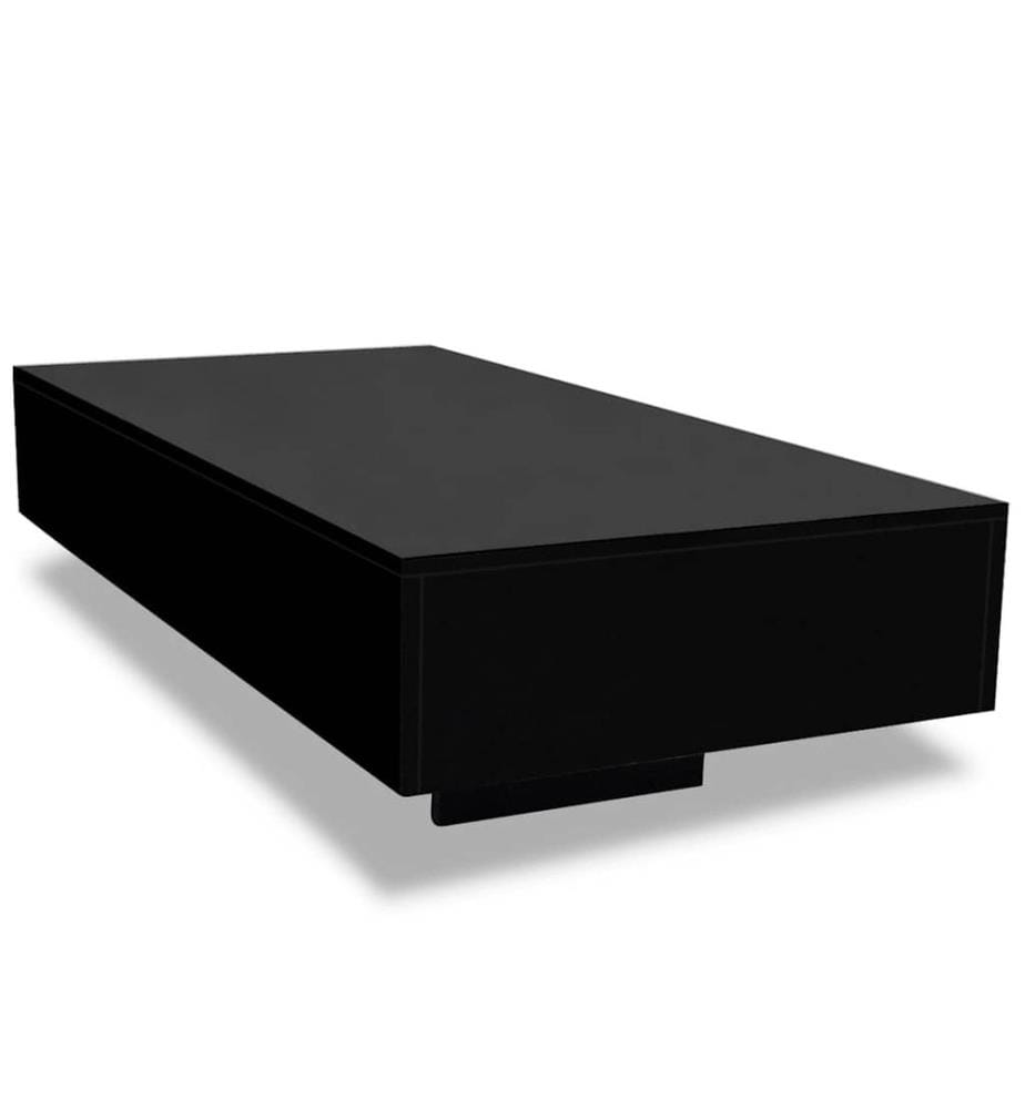 Table basse noir brillant