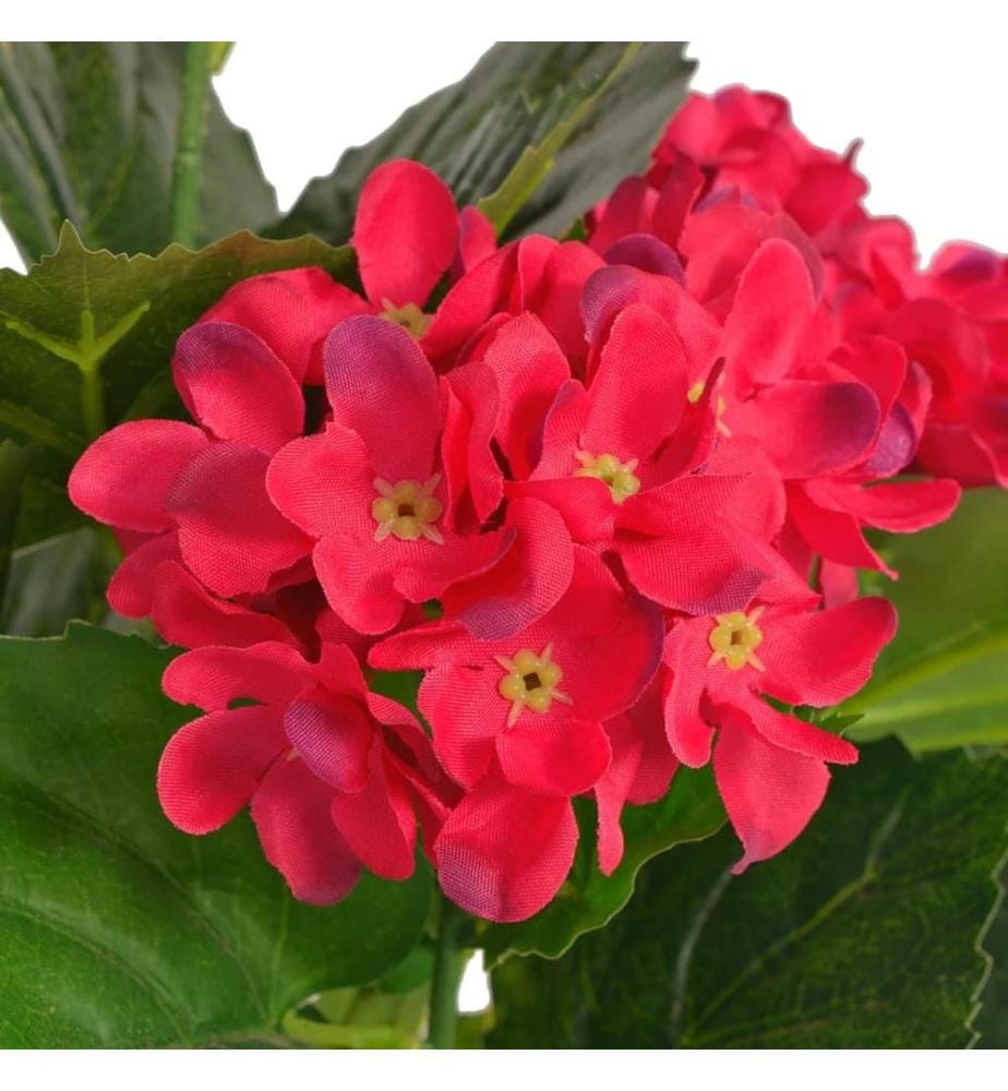 Künstliche Hortensie mit Topf 60 cm Rot