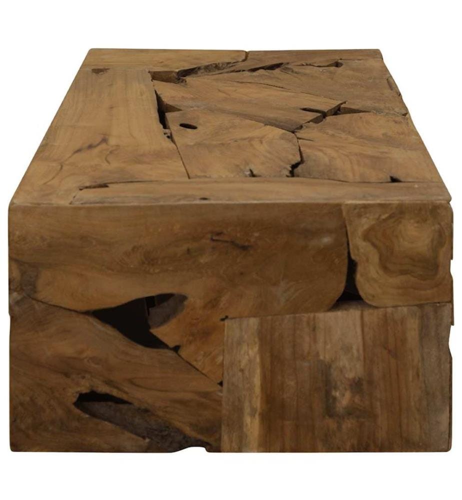Table basse 90x50x30 cm Teck véritable Marron