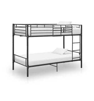 Etagenbett Schwarz Metall 90×200 cm