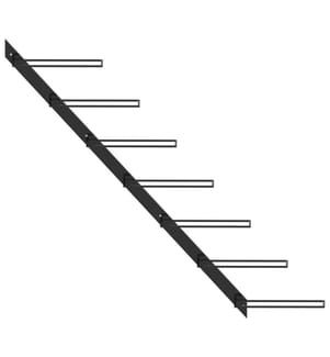 Wand-Weinregal für 7 Flaschen Schwarz Metall