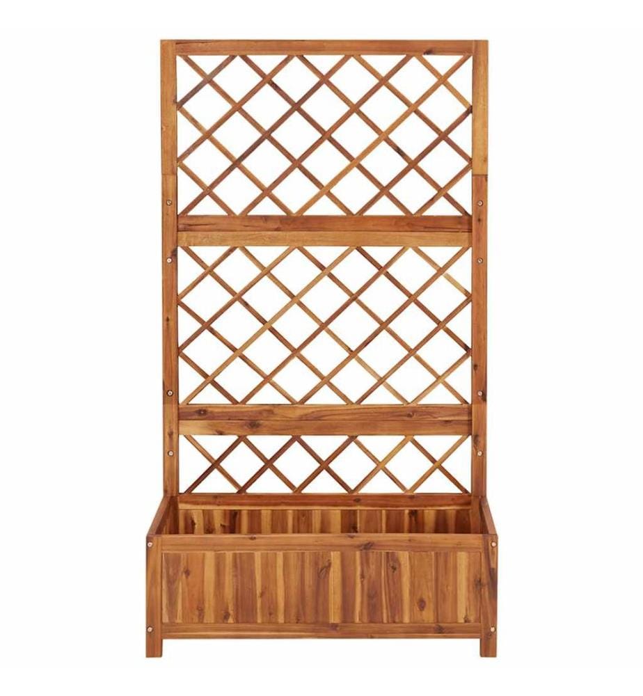 Lit surélevé avec treillis 85x38x150 cm Bois massif d'acacia