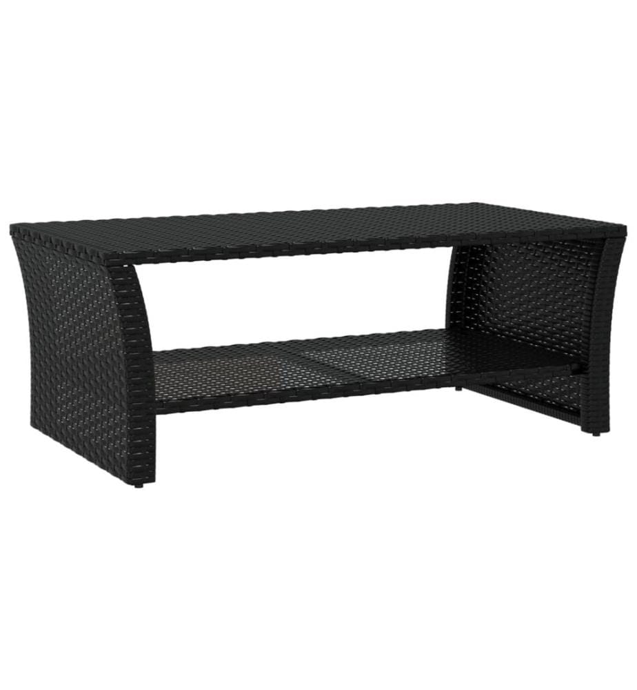 Couchtisch Schwarz 100x50x40 cm Poly Rattan