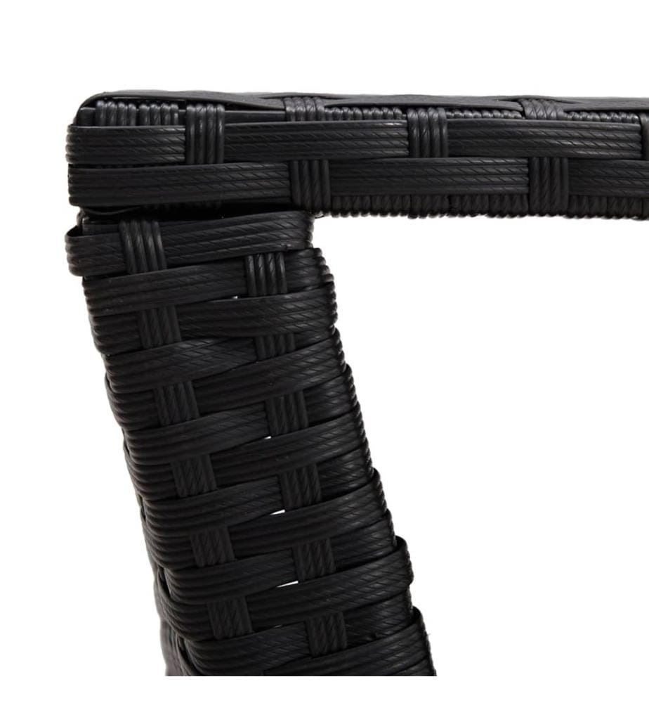 Couchtisch Schwarz 100x50x40 cm Poly Rattan