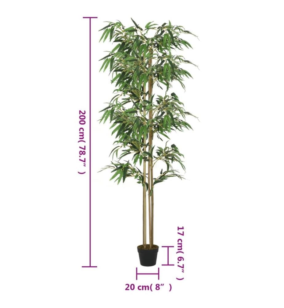 Bambusbaum Künstlich 1520 Blätter 200 cm Grün