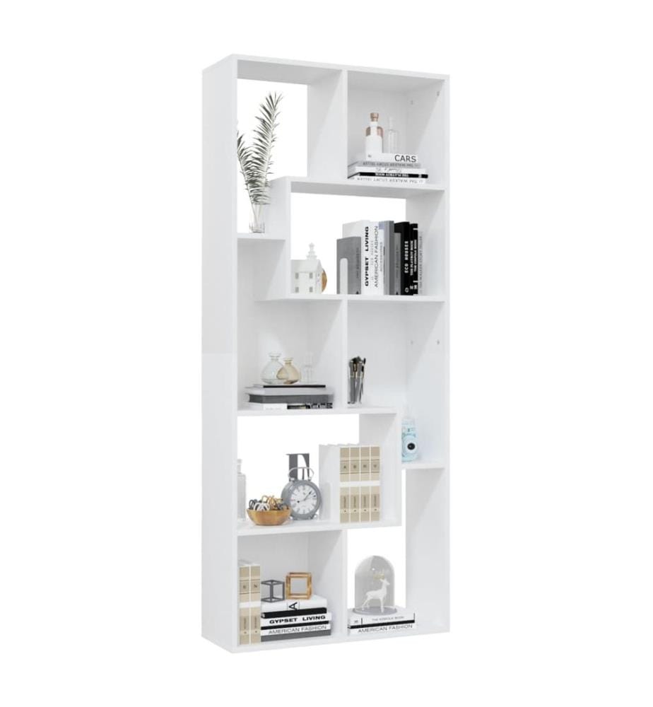 Bücherregal Weiss 67x24x161 cm Holzwerkstoff
