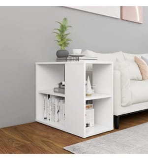 Beistelltisch Weiss 60x30x50 cm Holzwerkstoff