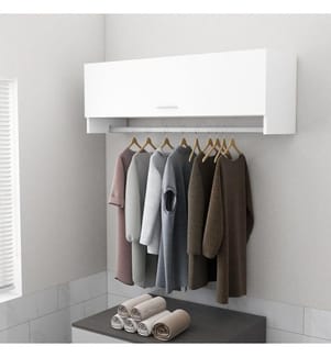Kleiderschrank Weiss 100x32,5x35 cm Holzwerkstoff