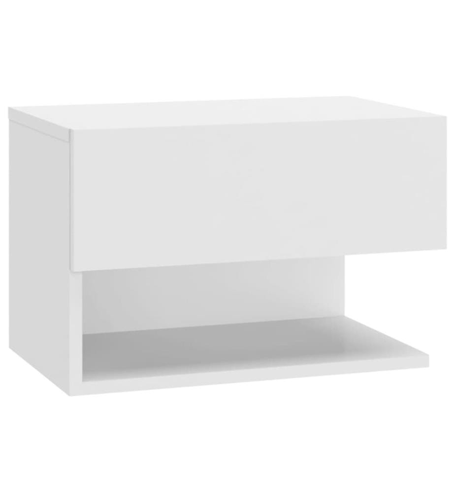 Table de chevet murale Blanc