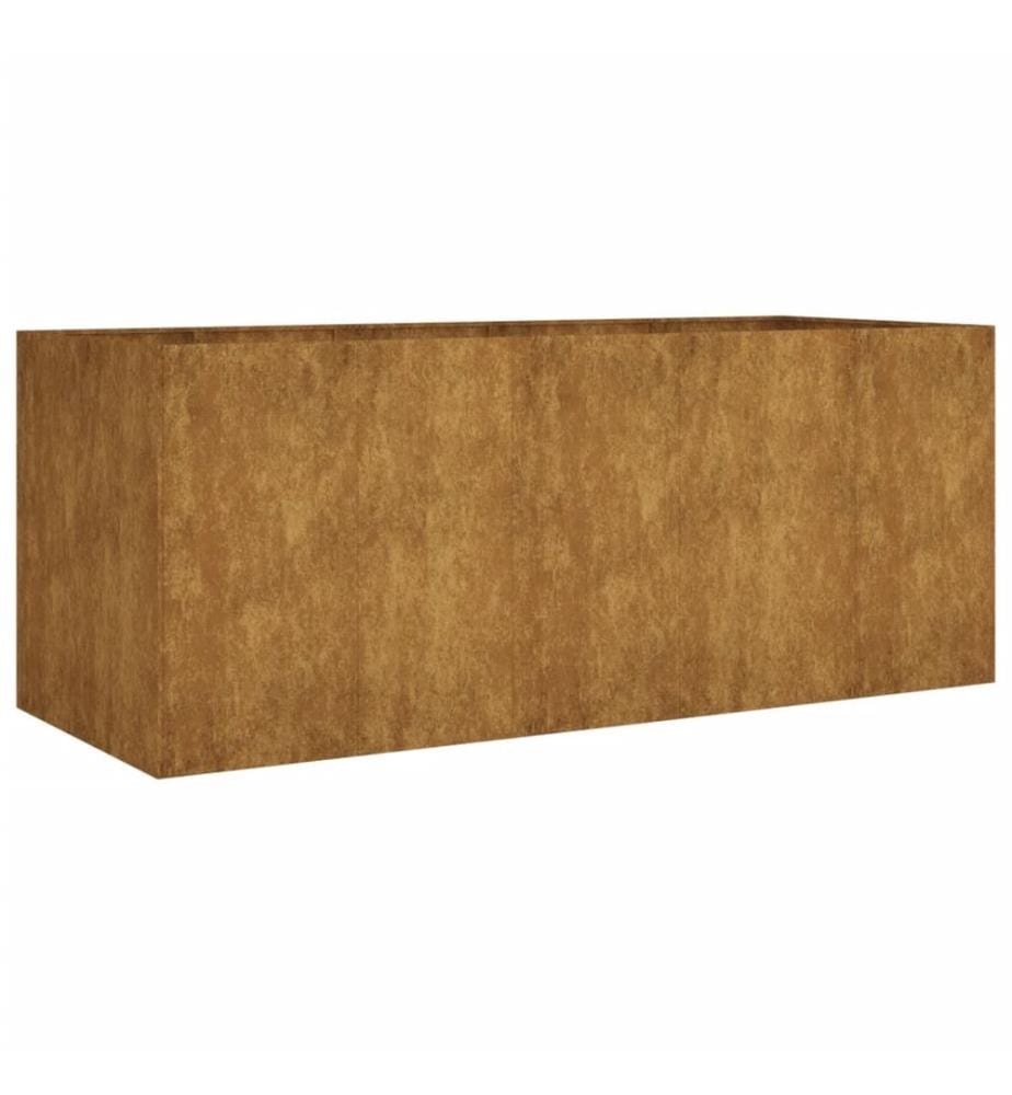 Lit surélevé de jardin 200x80x80 cm acier corten
