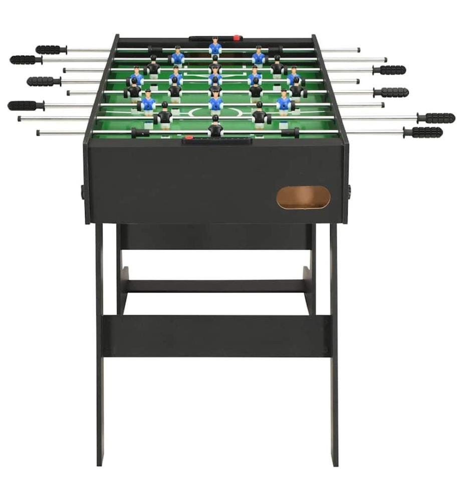 Klappbarer Kickertisch 121 x 61 x 80 cm Schwarz