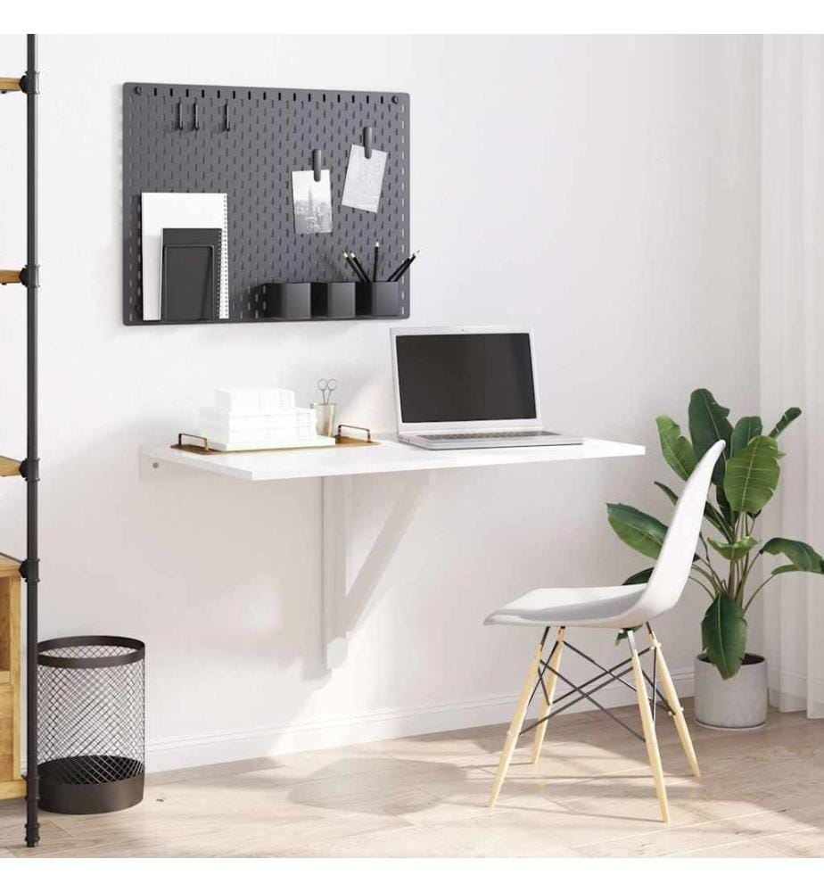 Table murale rabattable Blanc 100x60 cm