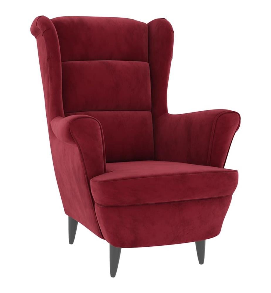 Sessel Weinrot Samt