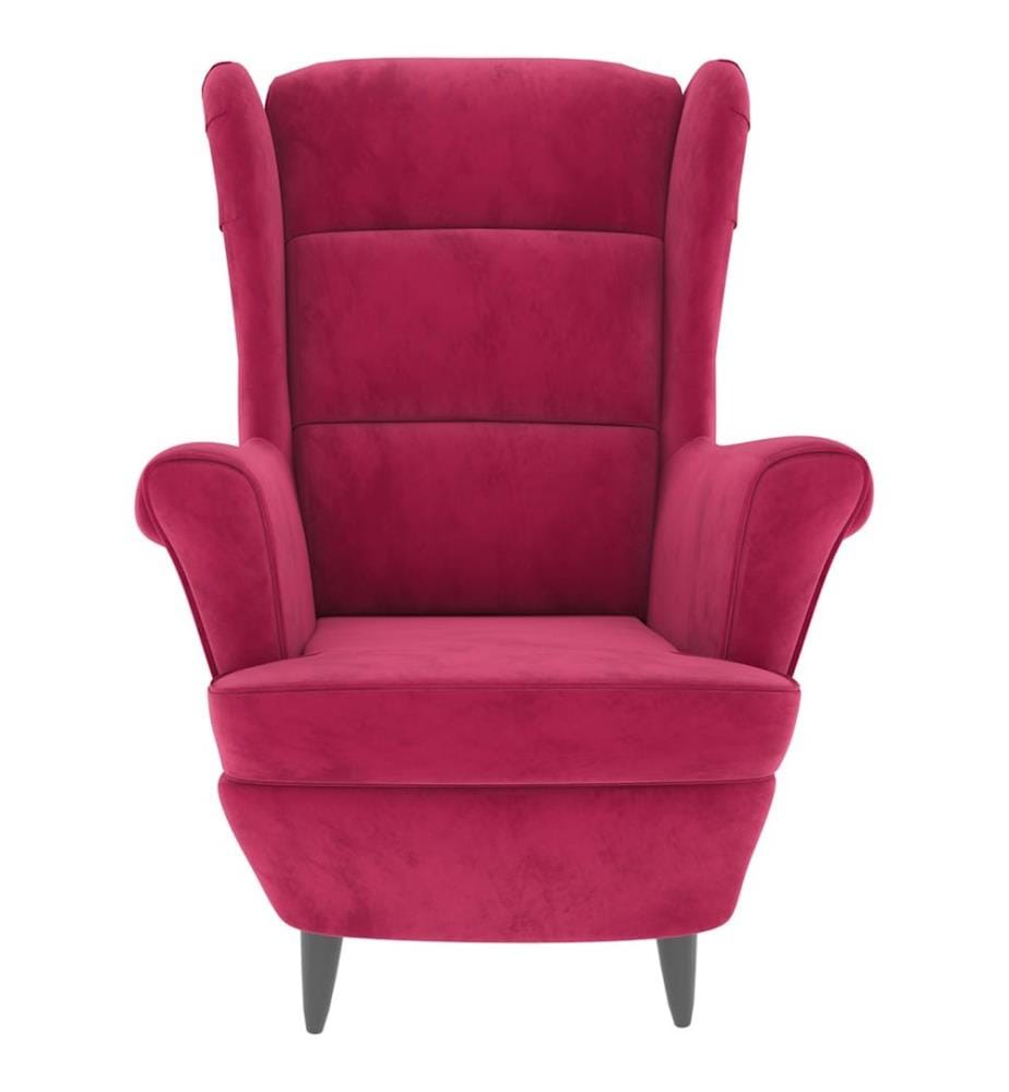 Sessel Weinrot Samt
