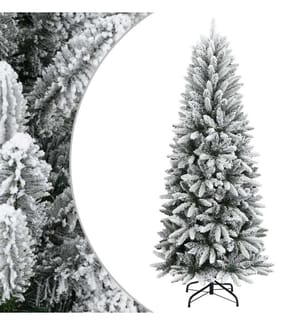 Sapin de Noël artificiel avec neige floquée 210 cm PVC et PE