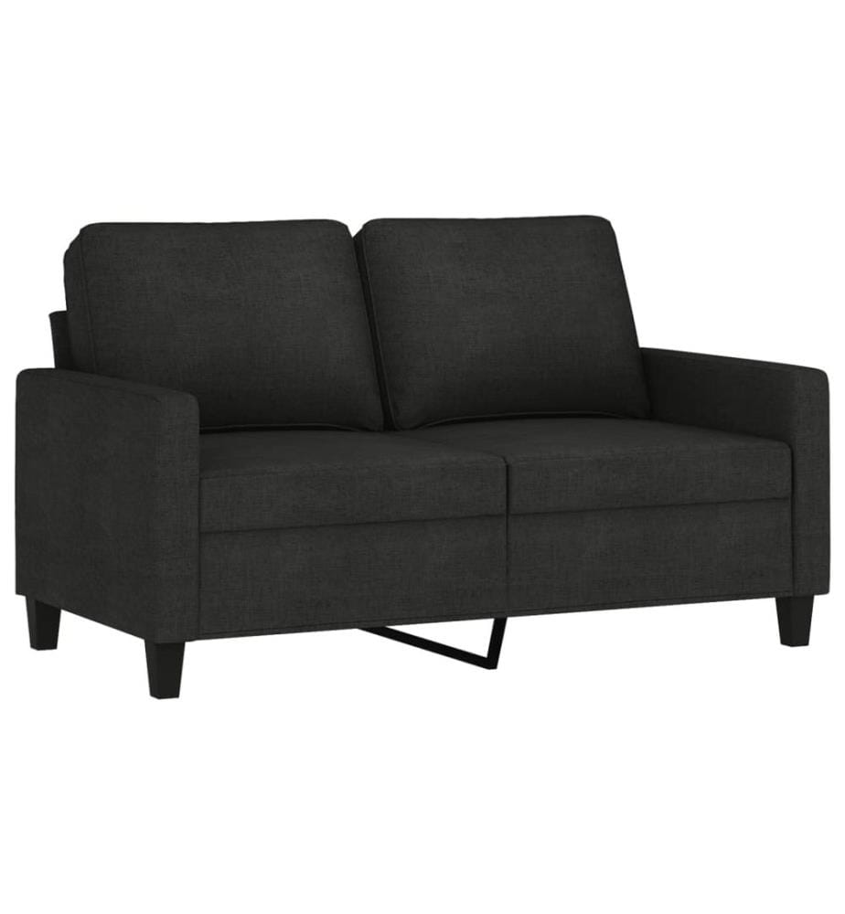 2-Sitzer-Sofa Schwarz 120 cm Stoff