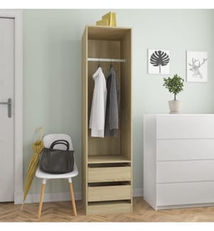 Garde-robe avec tiroirs Chêne sonoma Bois d'ingénierie