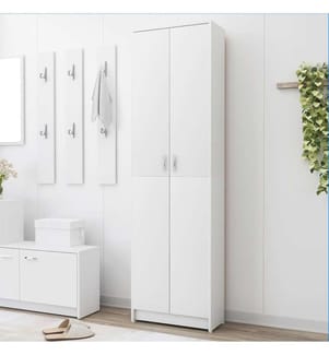 Garde-robe de couloir Blanc 55x25x189 cm Bois d'ingénierie