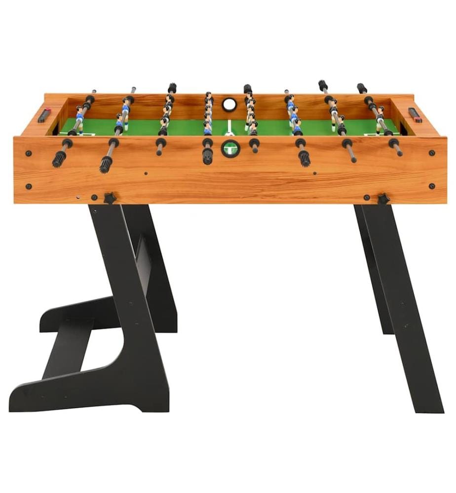 Klappbarer Kickertisch 121 x 61 x 80 cm Hellbraun