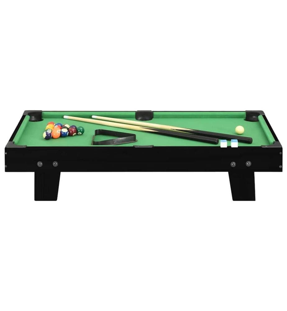 Mini table de billard 3 pieds 92x52x19 cm Noir et vert