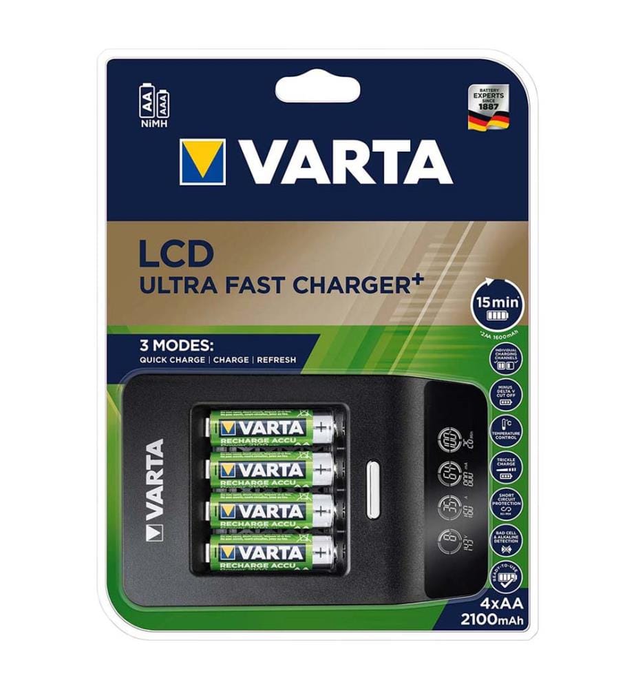LCD Ultra Fast Charger Plus - incl. AA - 4 Pièces