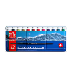 Boîte 12 Tubes de Peinture Gouache Studio 10 Ml