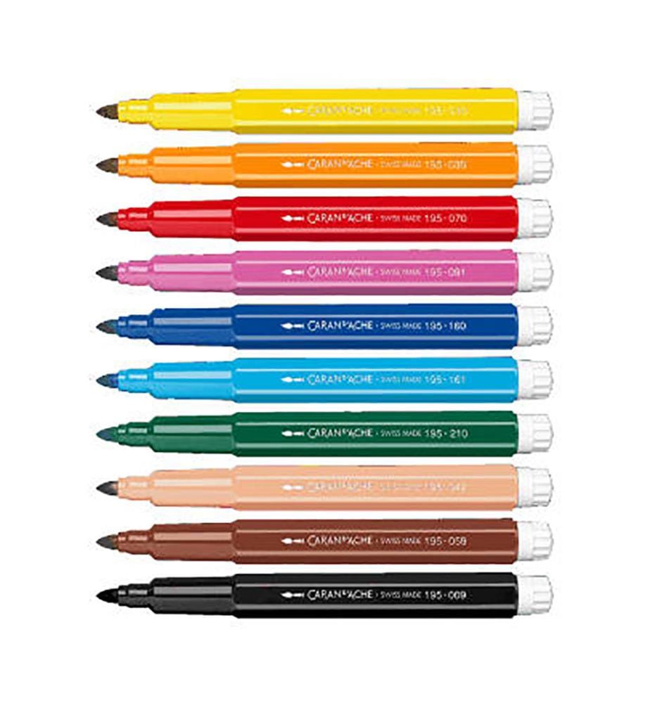 Boîte Carton 10 Feutres Maxi SWISSCOLOR