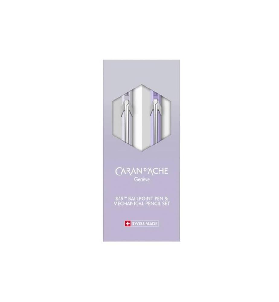 Kugelschreiber- und Druckbleistift-Set Borealis 849™ – Grau & Lavendel