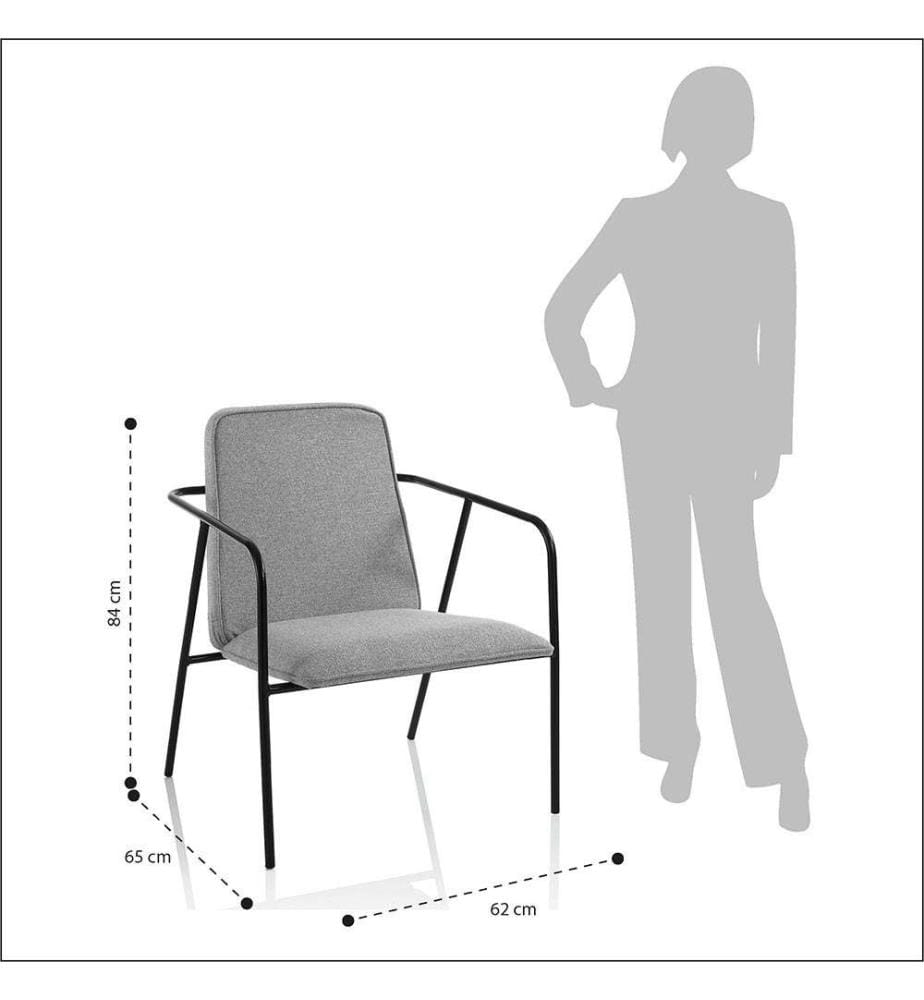 TFT Minya armchair 62 x 65 x 84 cm - Grey | DeinDeal