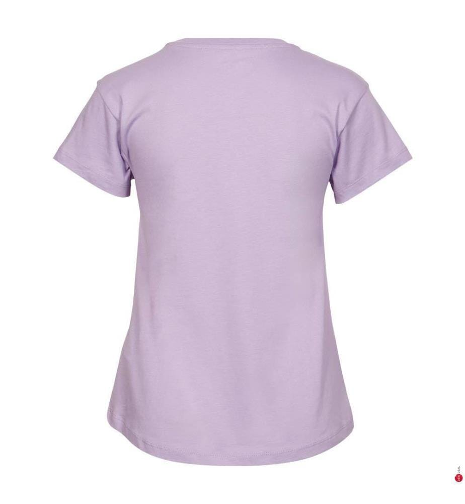 Regular Fit T-Shirt mit Blumenlogo - Violett