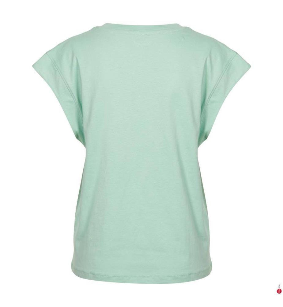 T-Shirt mit mehrfarbigem Logo - Grün