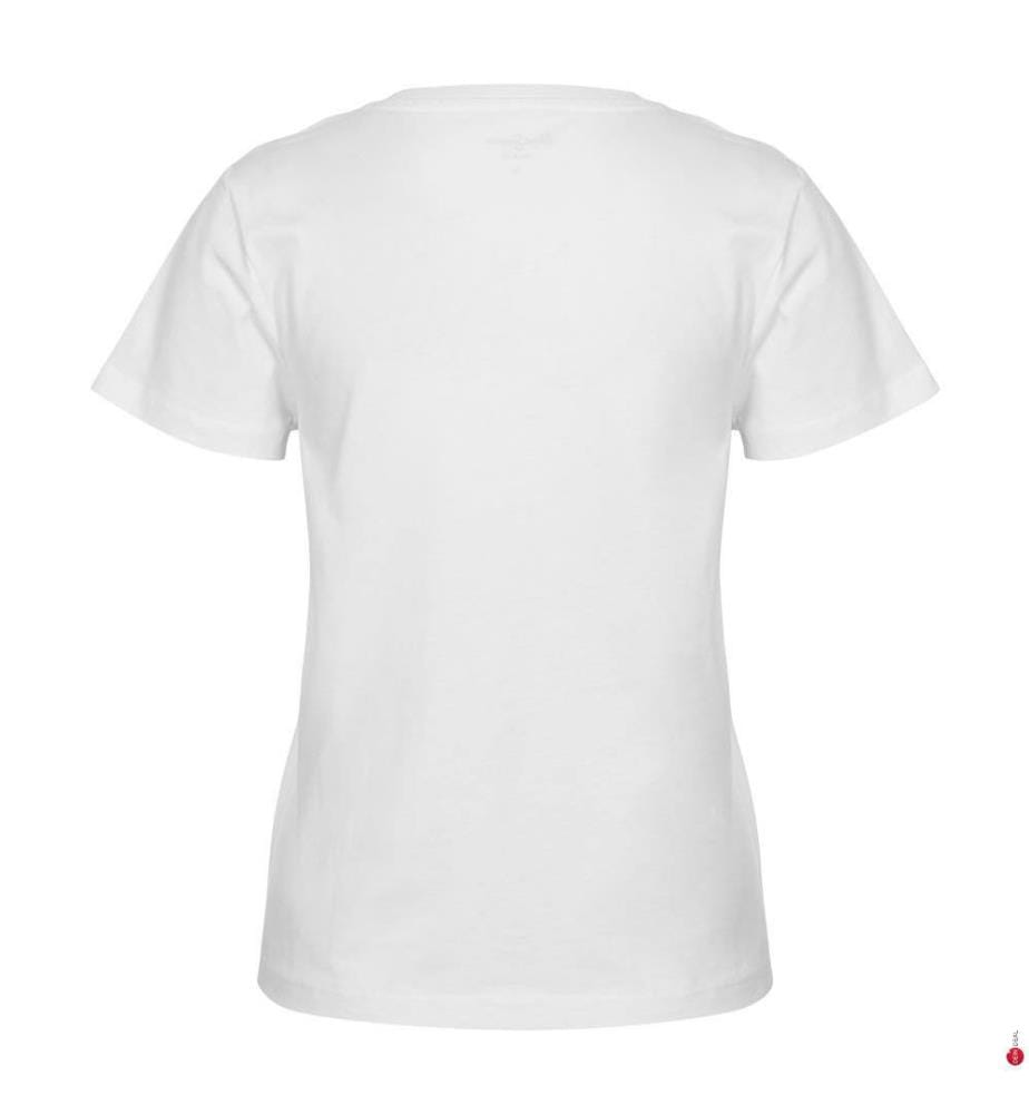 Logo-T-Shirt mit Pailletten - Weiss